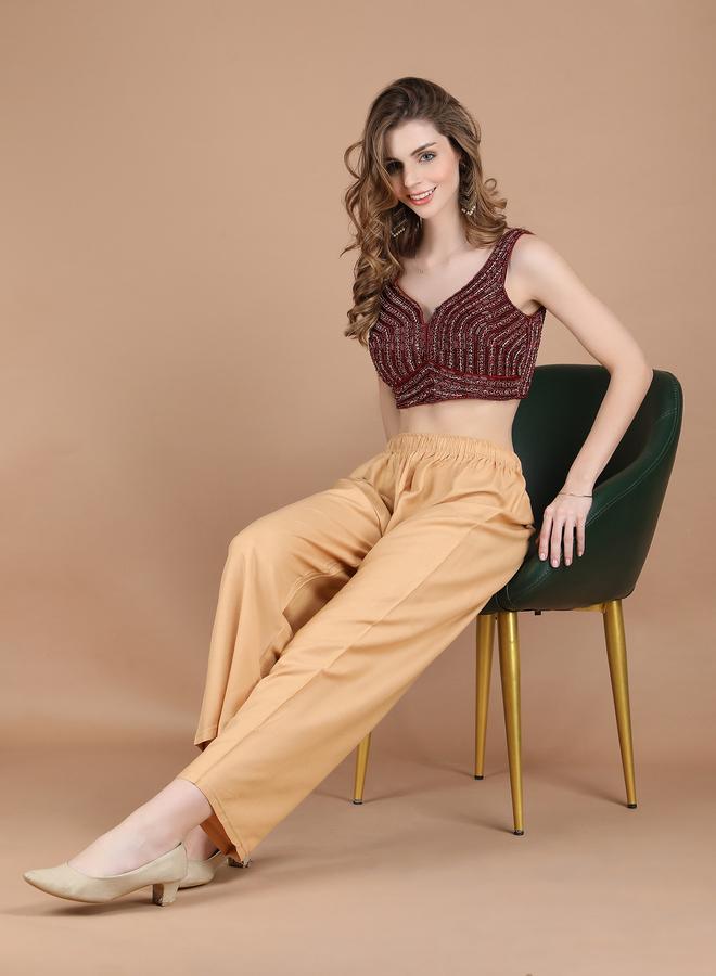 تايك تو بنطال بالازو واسع الساق بقصة عادية - Image 5